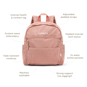 Dusty Rose – Corduroy Backpack