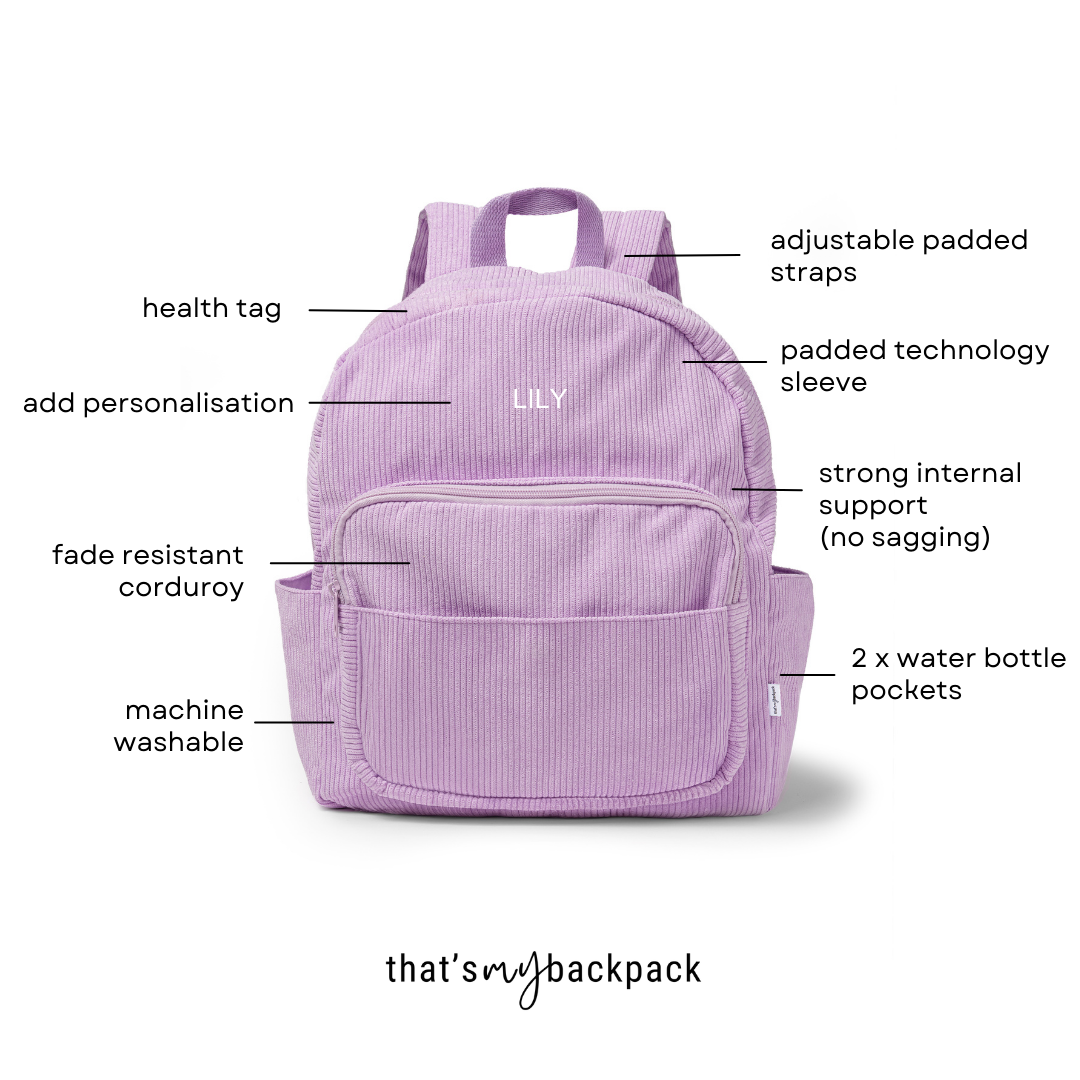 Lilac - Corduroy Backpack