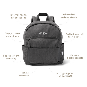 Charcoal – Corduroy Backpack