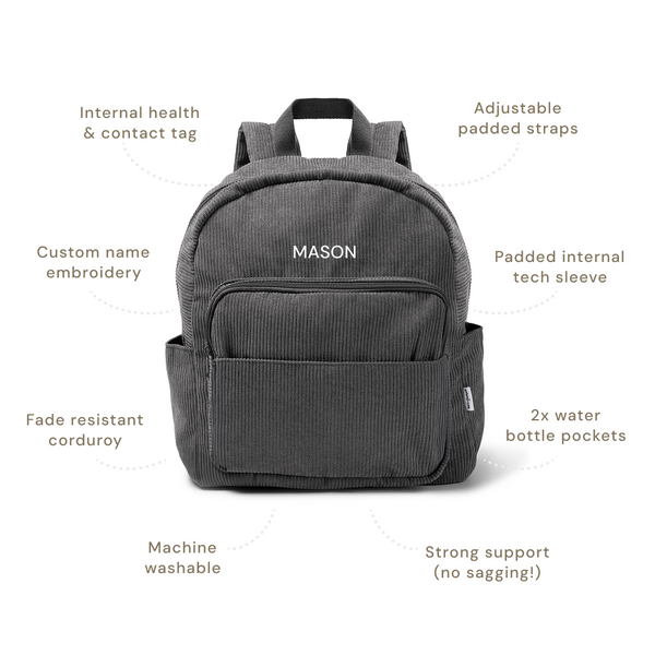 Charcoal – Corduroy Backpack