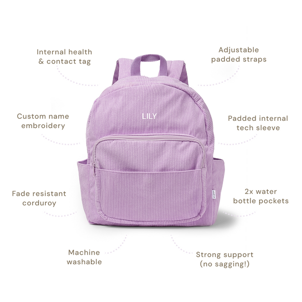 Lilac – Corduroy Backpack