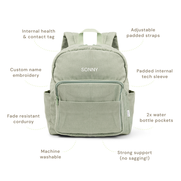 Sage – Corduroy Backpack