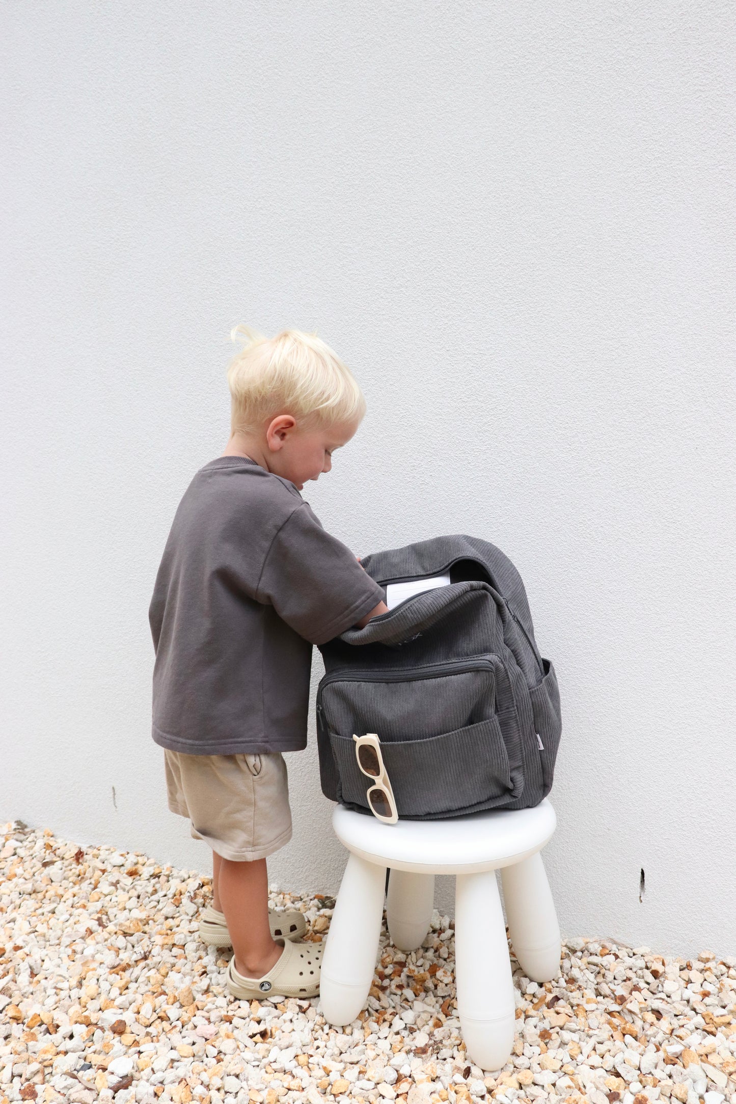 Charcoal - Corduroy Backpack