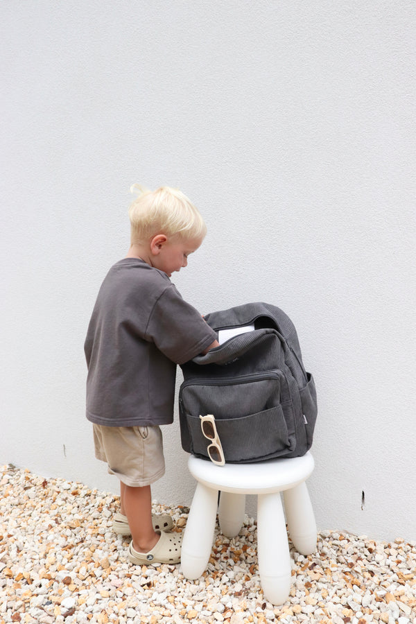 Charcoal – Corduroy Backpack