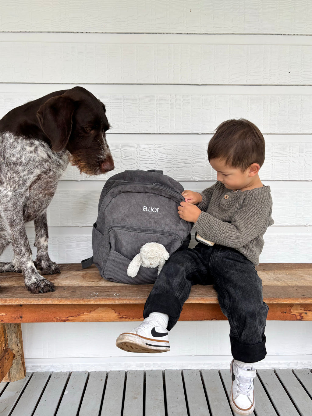 Charcoal - Corduroy Backpack
