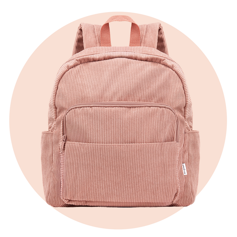Customisable corduroy backpacks