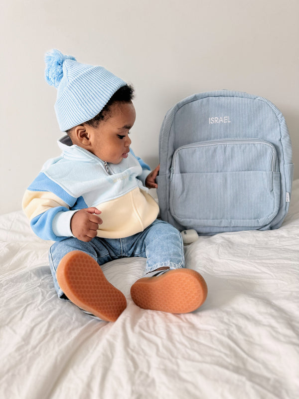 Powder Blue – Corduroy Backpack
