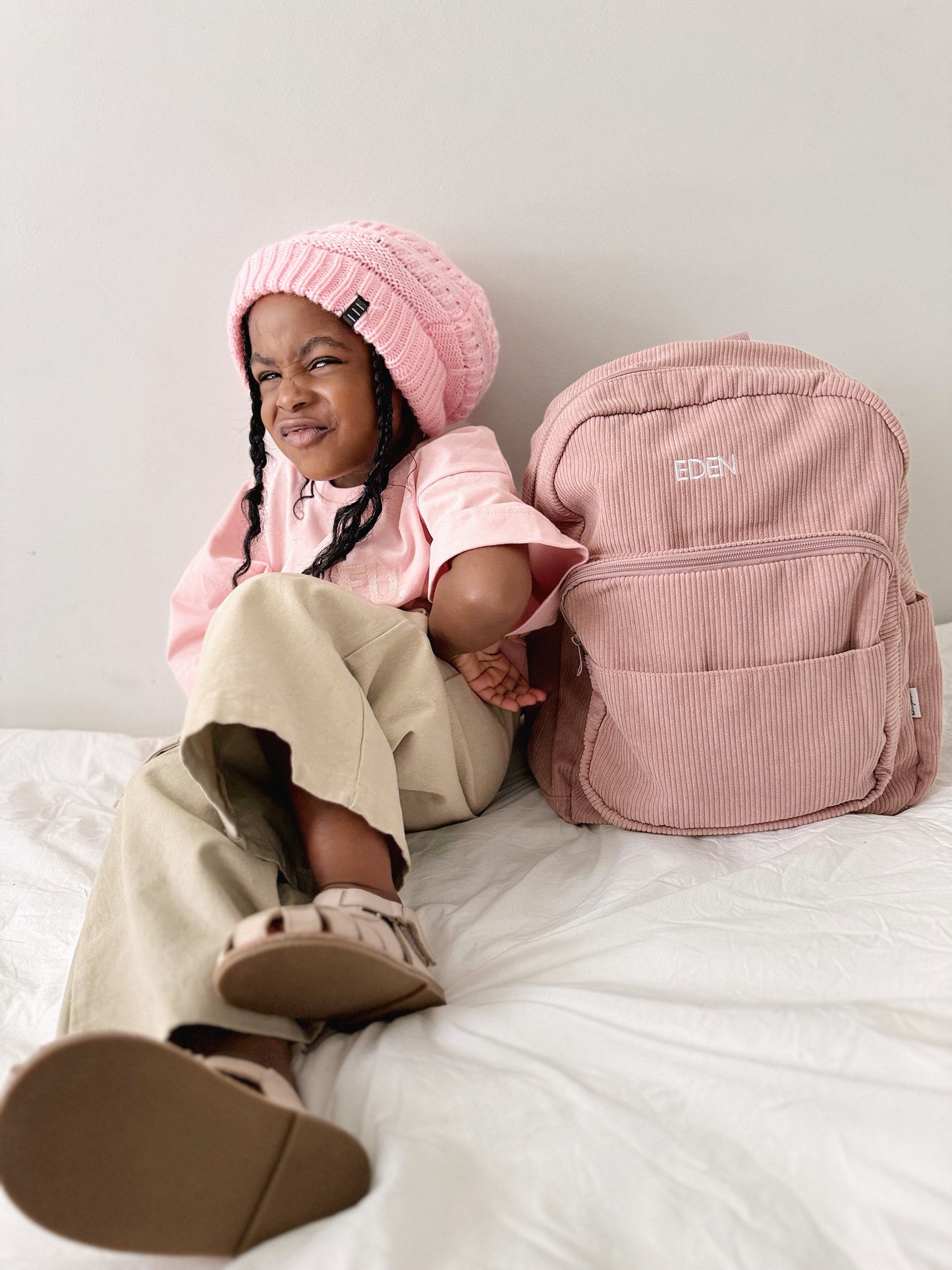 Dusty Rose - Corduroy Backpack