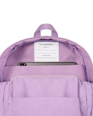 Lilac – Corduroy Backpack