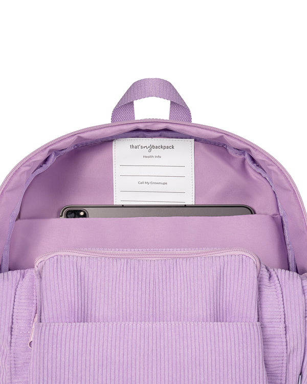 Lilac – Corduroy Backpack