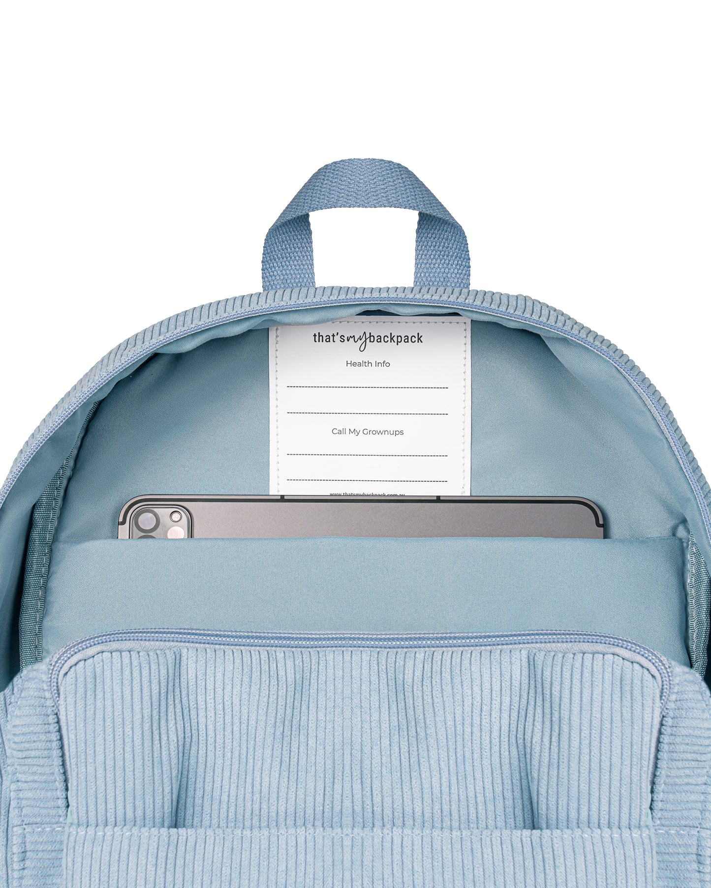 Powder Blue - Corduroy Backpack