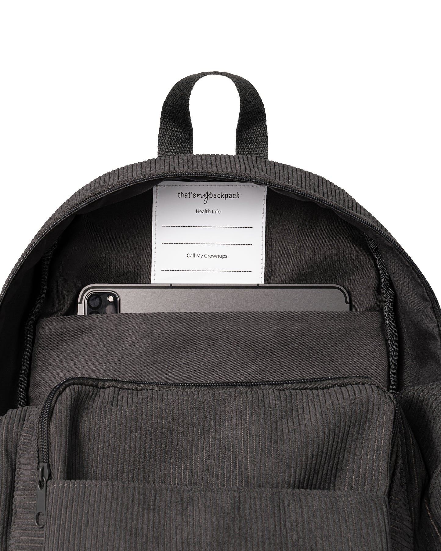 Charcoal - Corduroy Backpack