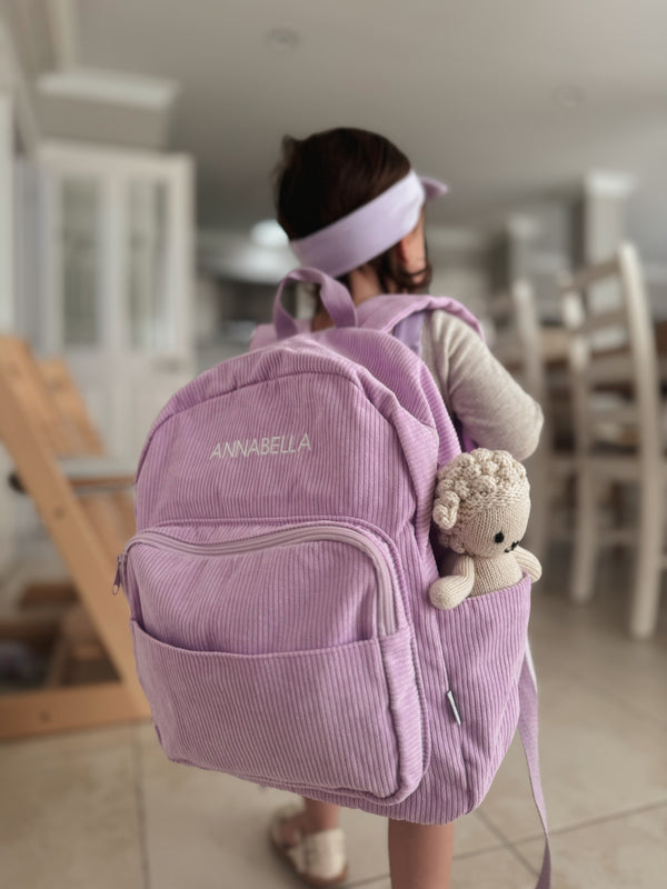 Lilac – Corduroy Backpack